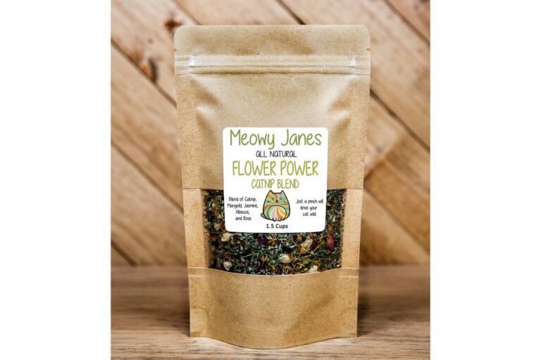 A package of catnip mixed with flowers