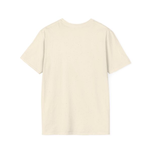 The back of a cream colored t-shirt