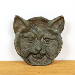 Antique Brass Cat Face Valet
