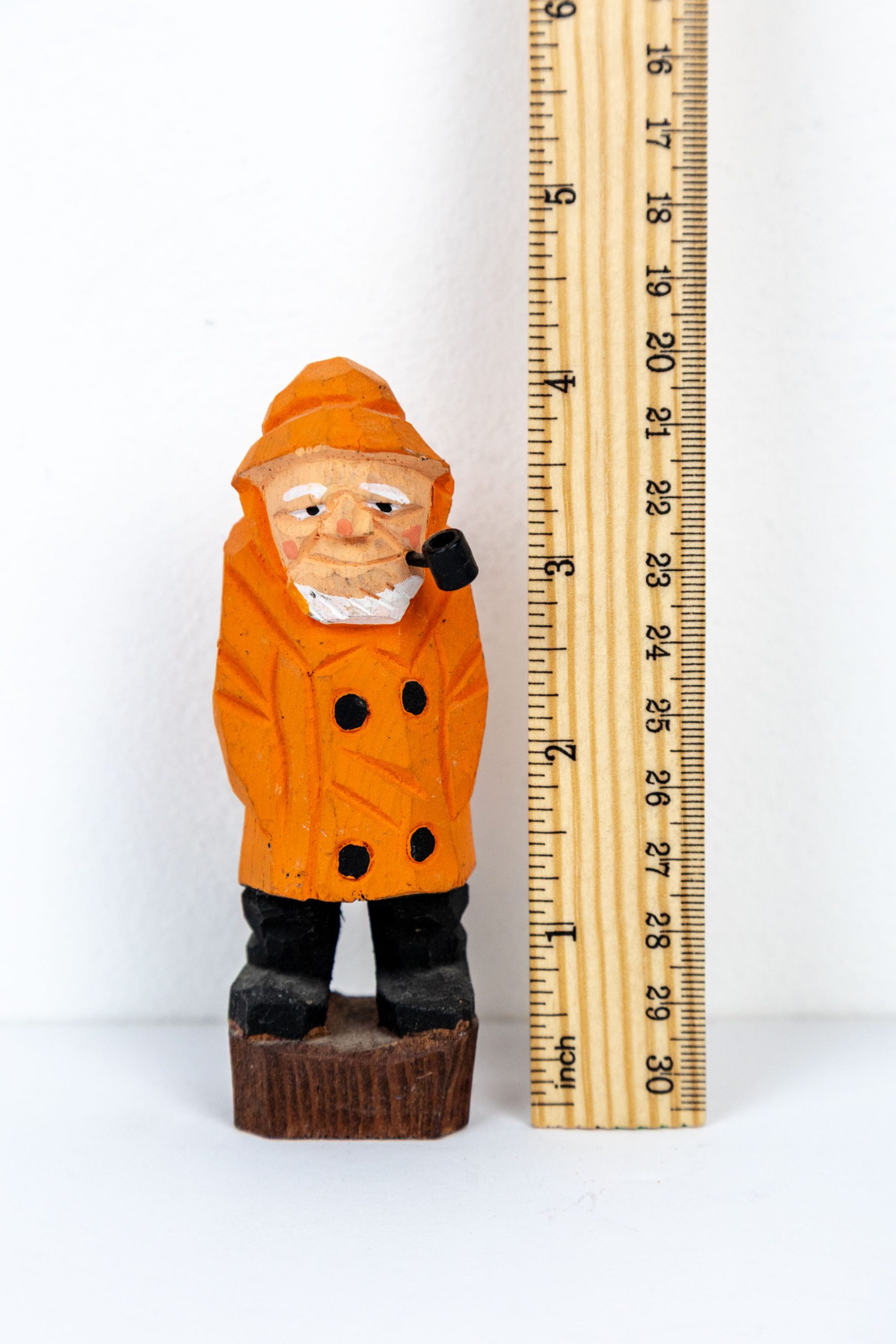 Orange Slicker Fisherman with Pipe – Meowy's Garage